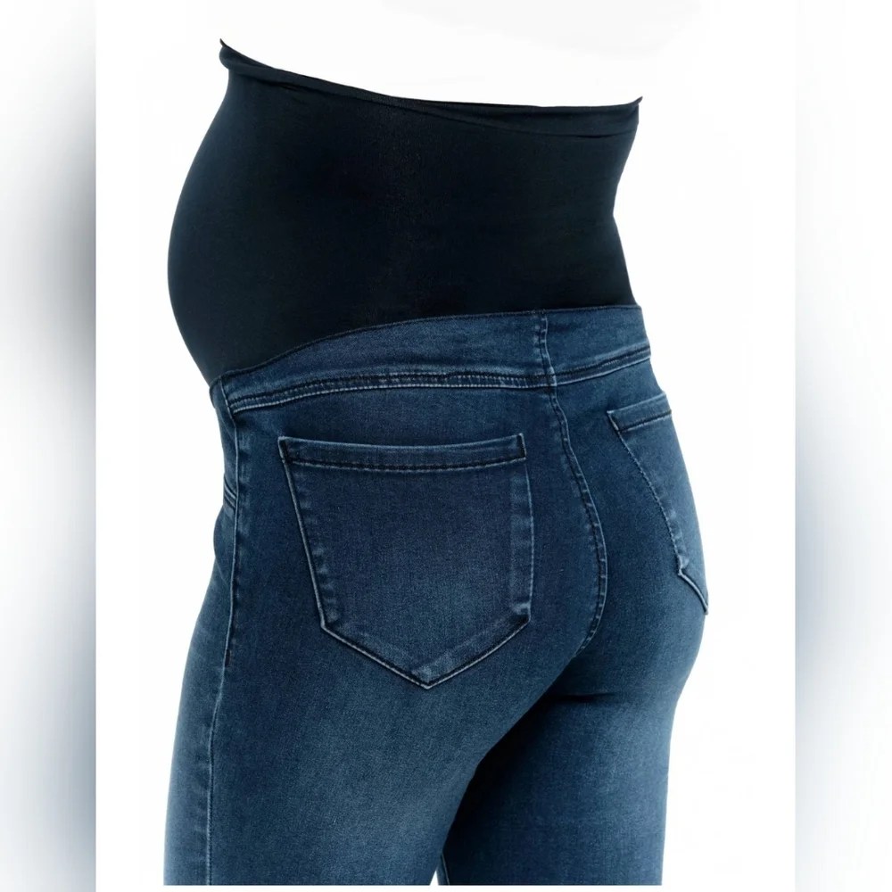 NWT! Denim Chic Summer Lanie Stretch Maternity Women's Slim Strait Jean Size 6 - Picture 4 of 17